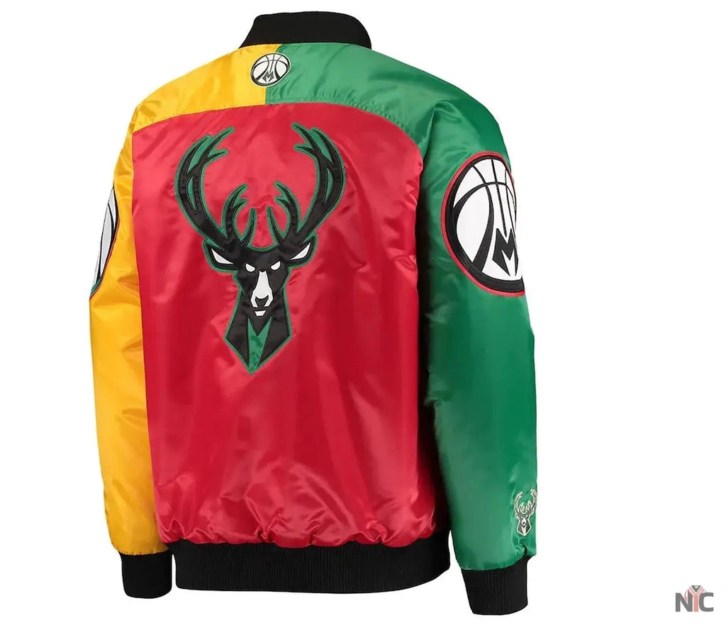 Milwaukee Bucks Ty Mopkins Satin Jacket NYC Jackets