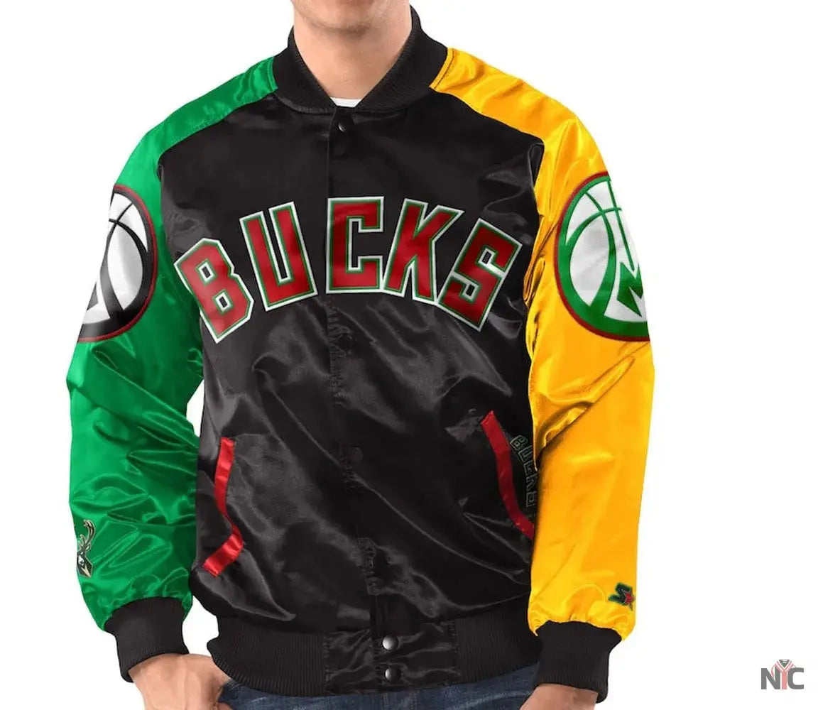 Milwaukee Bucks Ty Mopkins Satin Jacket NYC Jackets