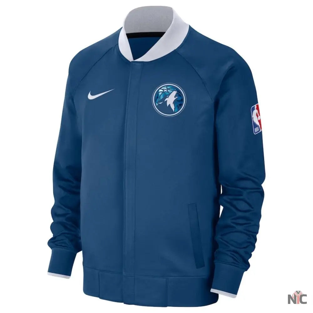 Minnesota Timberwolves 2023/24 Blue Raglan Jacket NYC Jackets