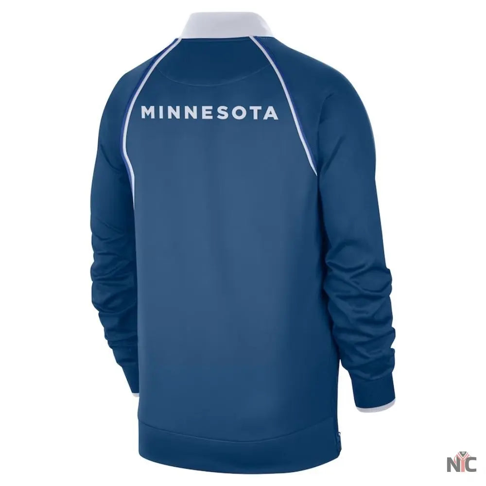 Minnesota Timberwolves 2023/24 Blue Raglan Jacket NYC Jackets