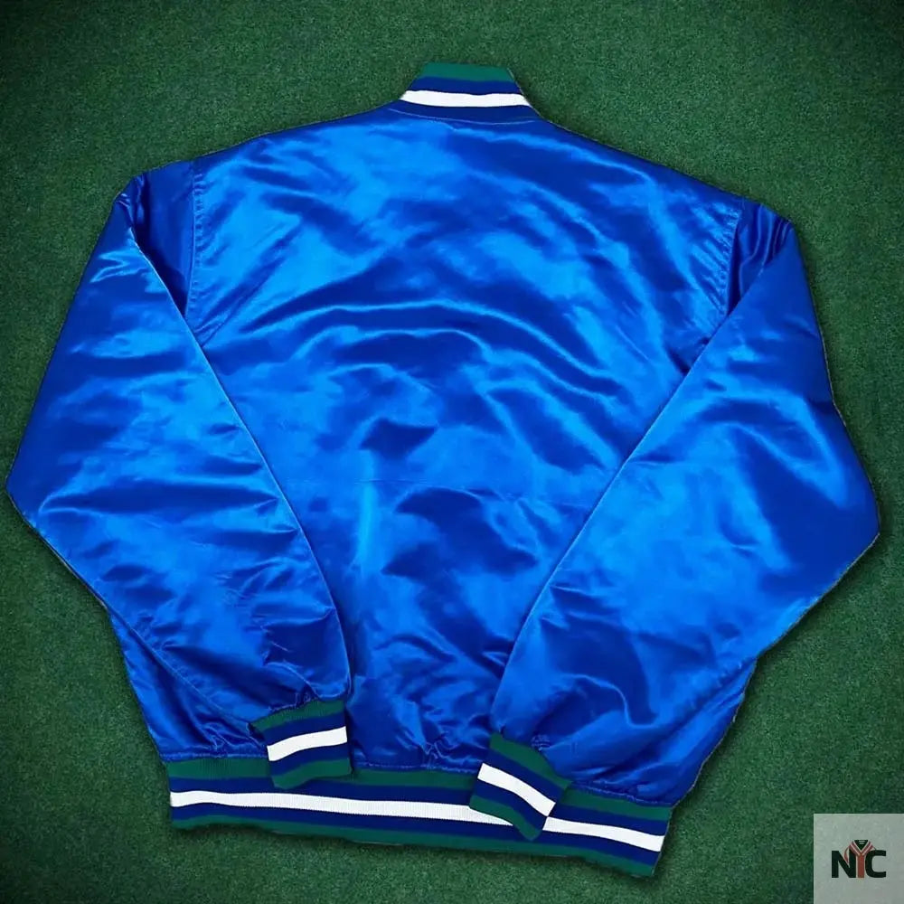 Minnesota Timberwolves 90’s Blue Satin Jacket NYC Jackets