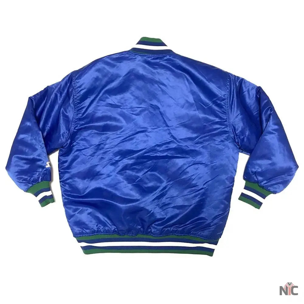 Minnesota Timberwolves 90’s Blue Satin Jacket NYC Jackets