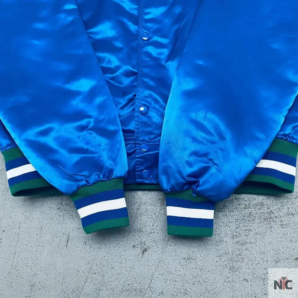 Minnesota Timberwolves 90’s Blue Satin Jacket NYC Jackets