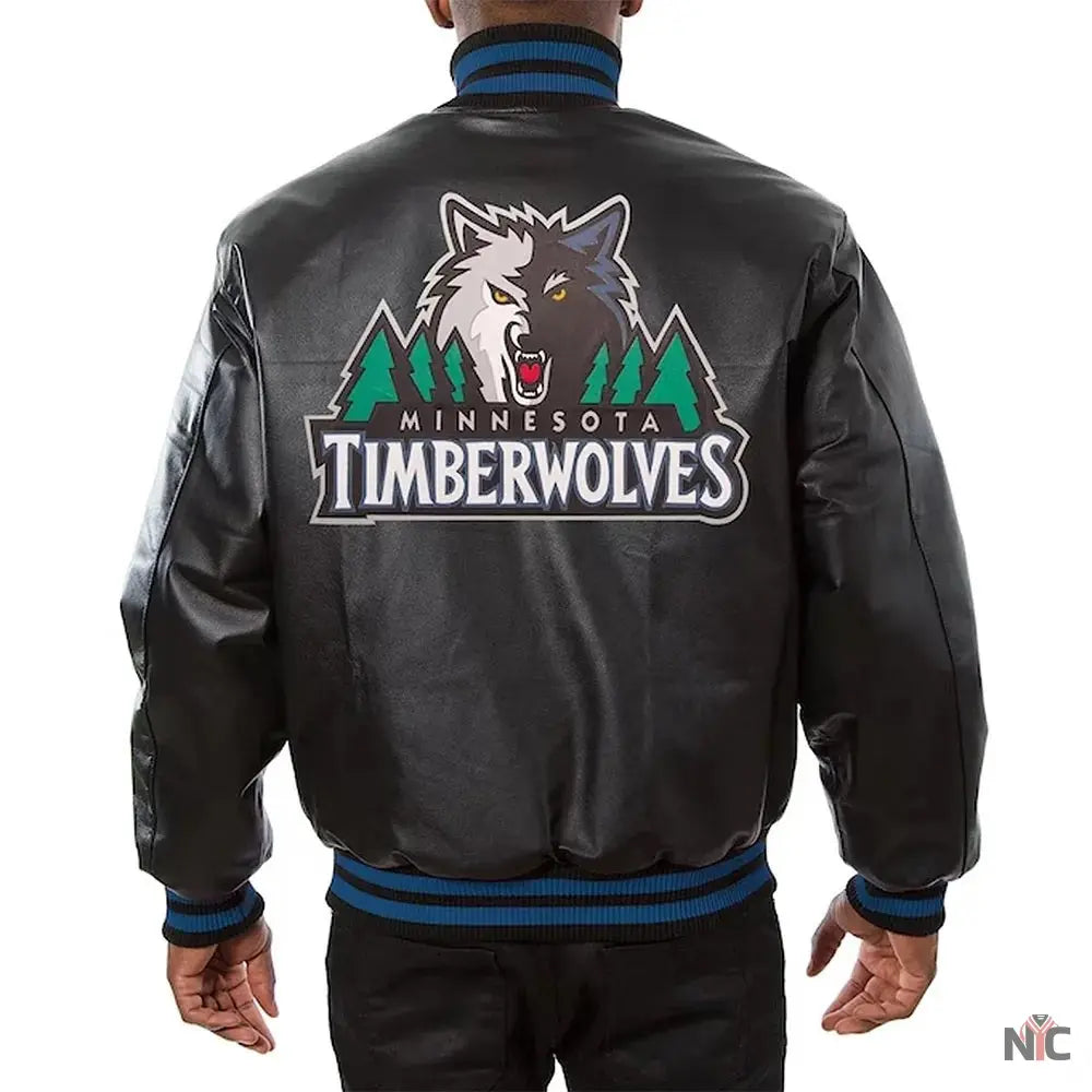 Minnesota Timberwolves Domestic Team Leather Jacket NYC Jackets