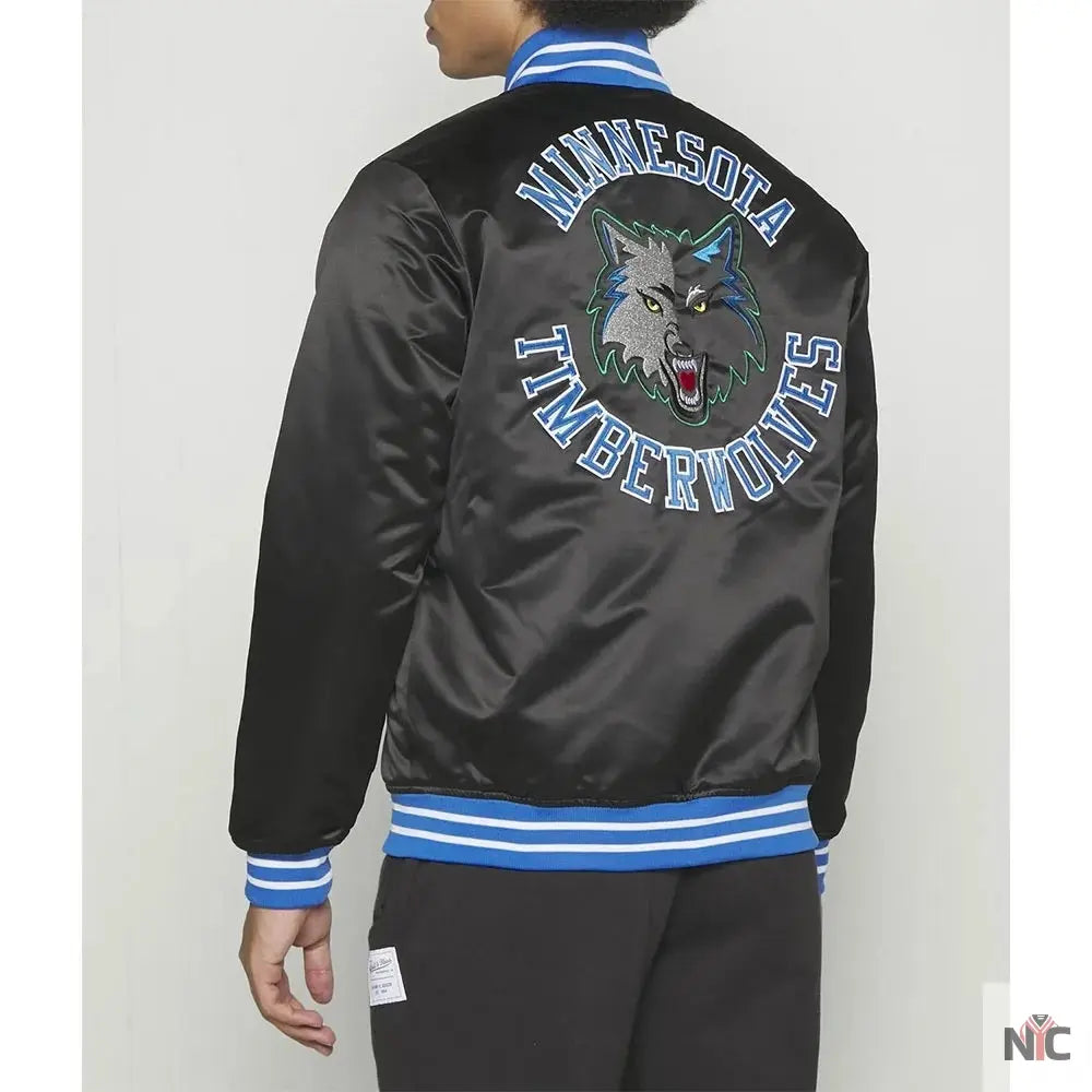 Minnesota Timberwolves Heavyweight Satin Jacket NYC Jackets