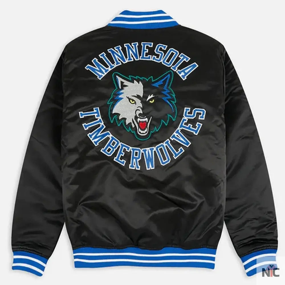 Minnesota Timberwolves Heavyweight Satin Jacket NYC Jackets