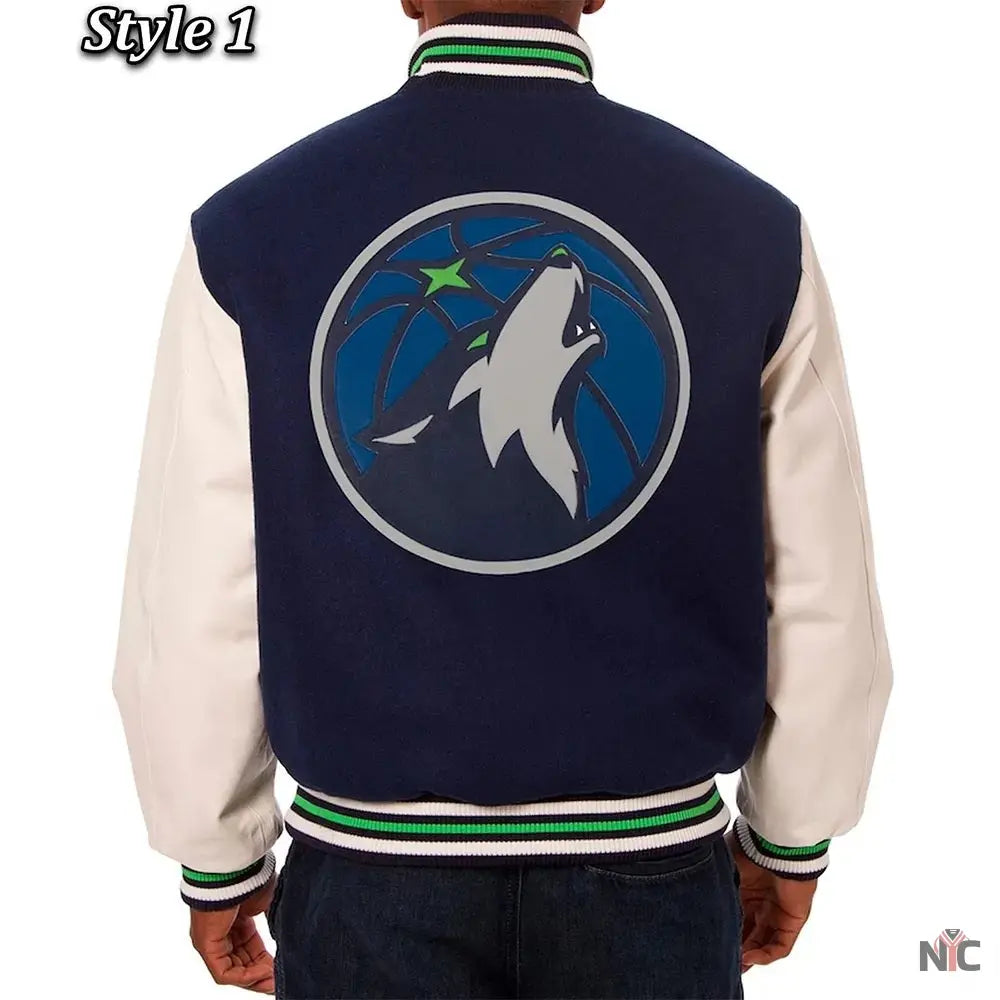 Minnesota Timberwolves Varsity Wool & Leather Jacket NYC Jackets