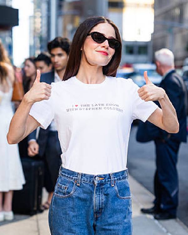 Molly Gordon NYC White T-Shirt NYC Jackets