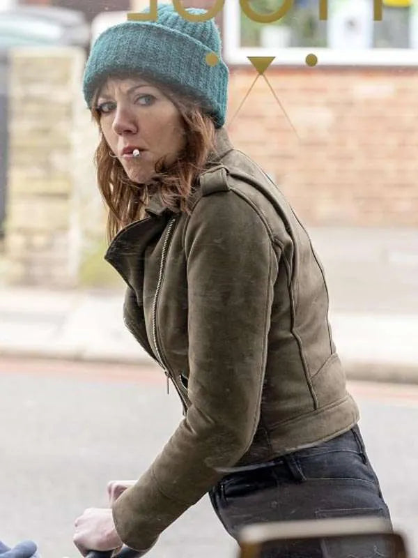 Motherland S02 Diane Morgan Suede Leather Jacket NYC Jackets