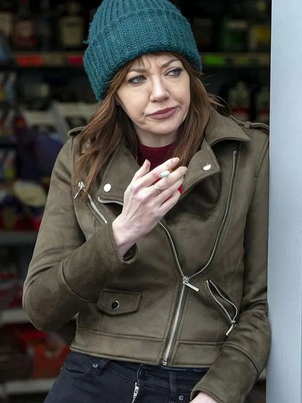 Motherland S02 Diane Morgan Suede Leather Jacket NYC Jackets
