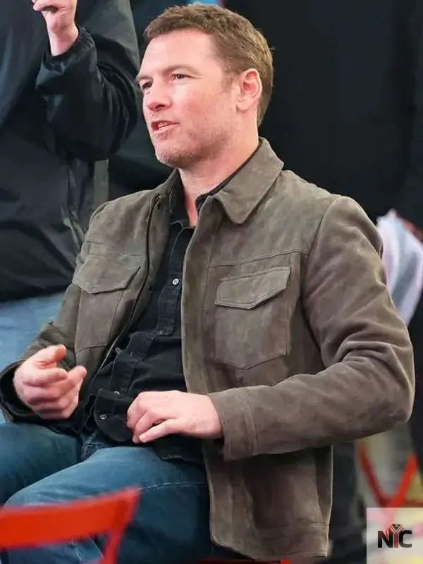 Movie Relay Sam Worthington Leather Jacket NYC Jackets