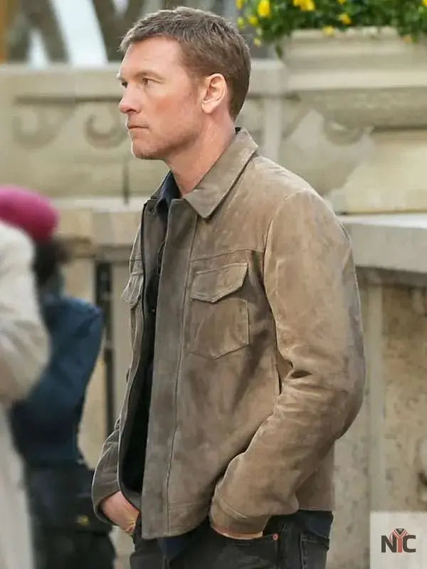 Movie Relay Sam Worthington Leather Jacket NYC Jackets
