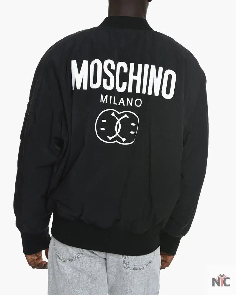 Multipocket Bomber Jacket With Logo Print NYC Jackets