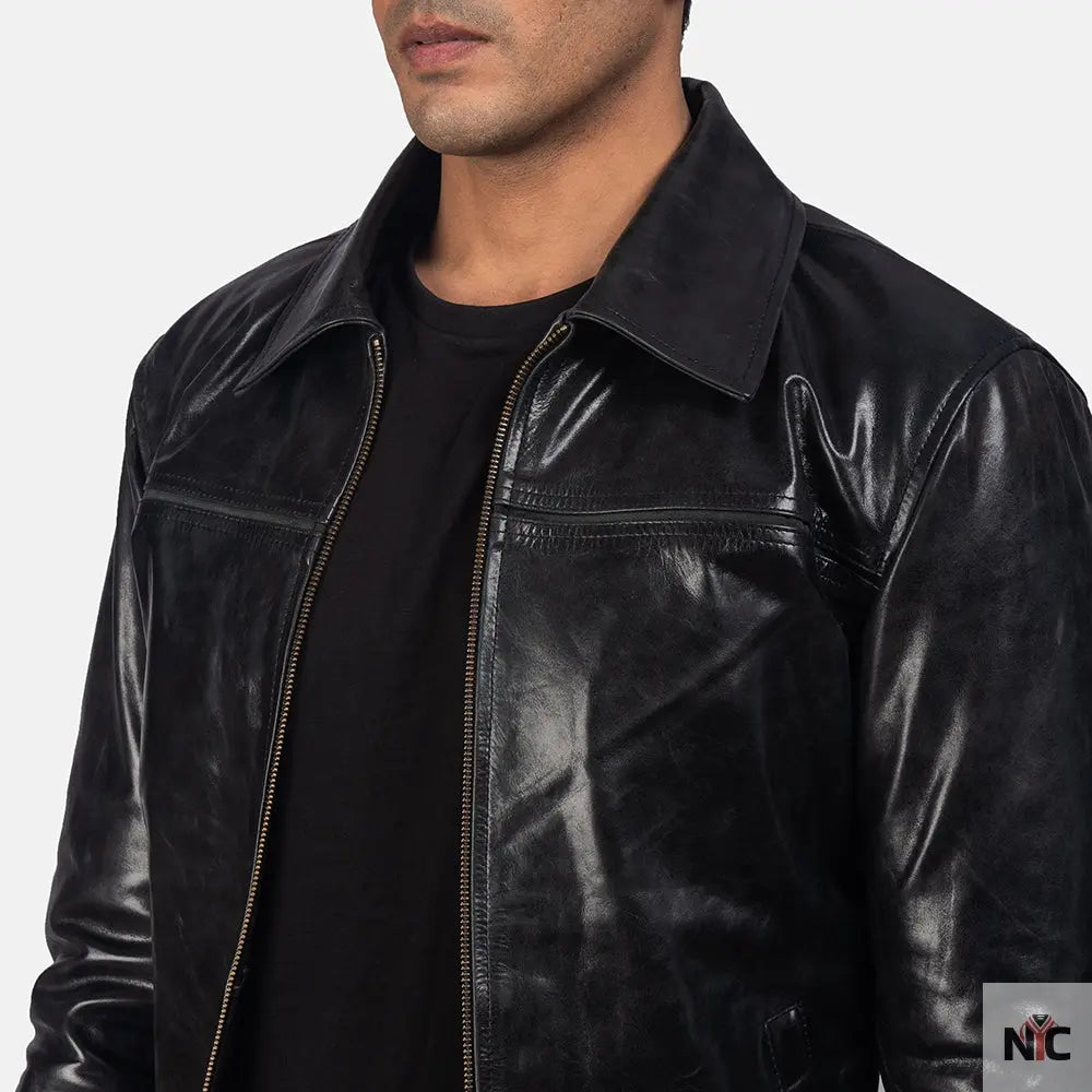Mystical Black Leather Jacket NYC Jackets
