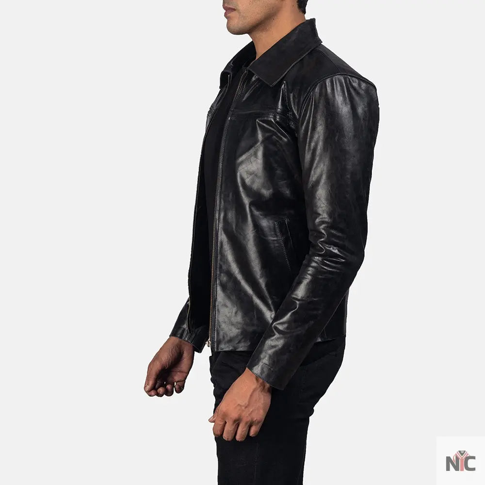Mystical Black Leather Jacket NYC Jackets