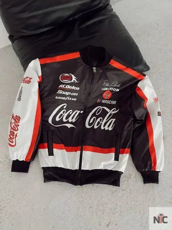 NASCAR Coca Cola 600 Black Bomber Jacket NYC Jackets