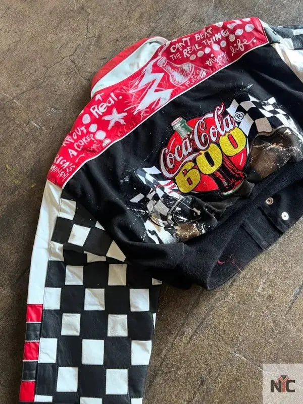 NASCAR Coca Cola 600 Black Cropped Jacket NYC Jackets
