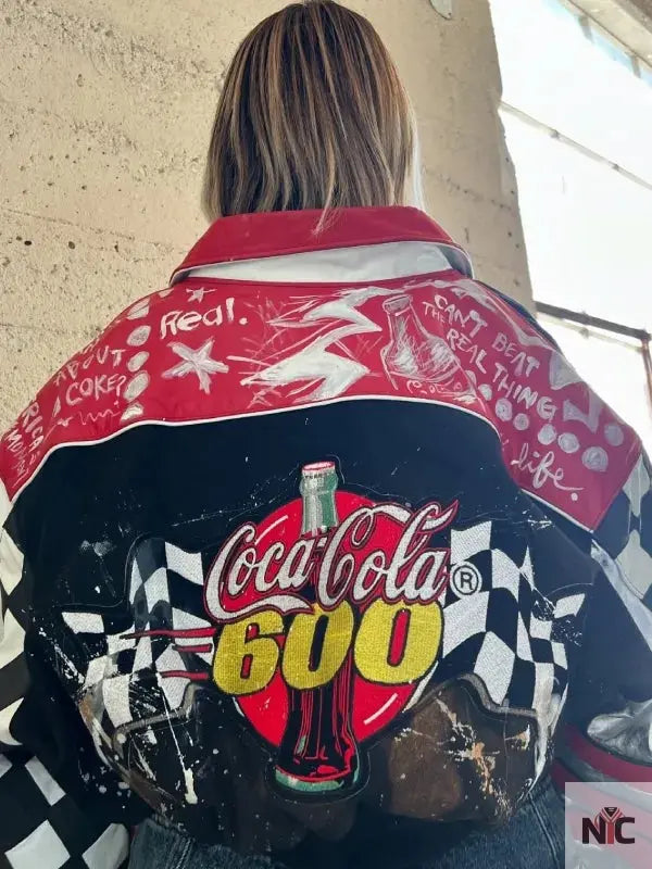NASCAR Coca Cola 600 Black Cropped Jacket NYC Jackets