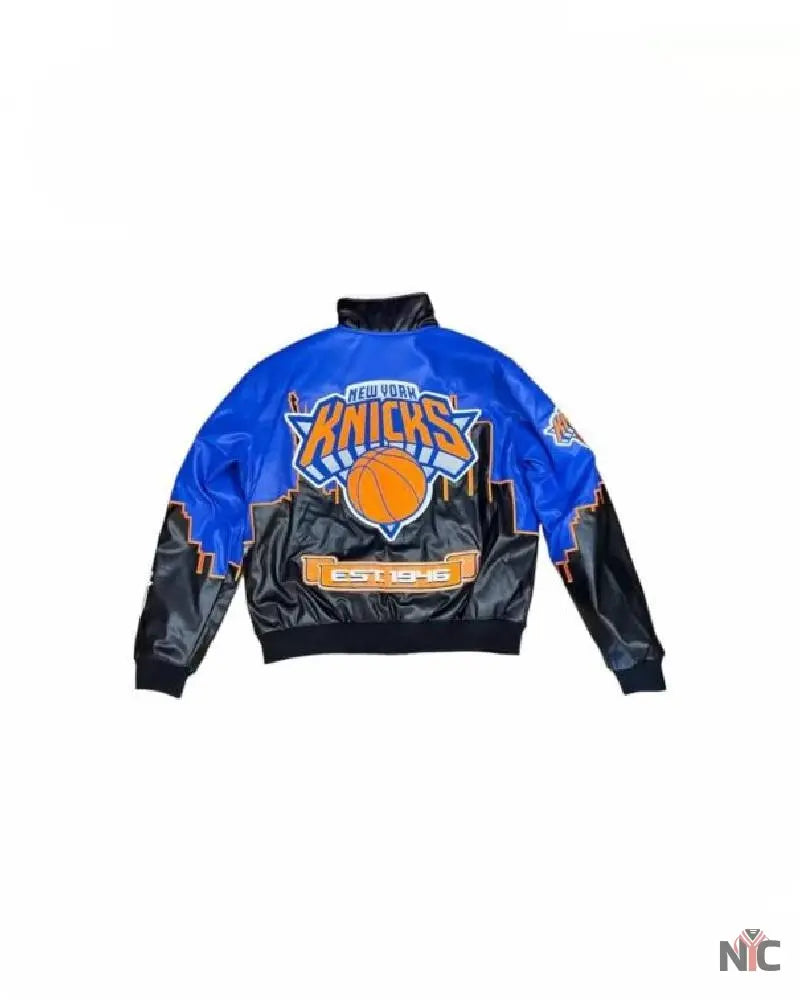 NBA Team NY Knicks Jeff Hamilton Leather Jacket NYC Jackets
