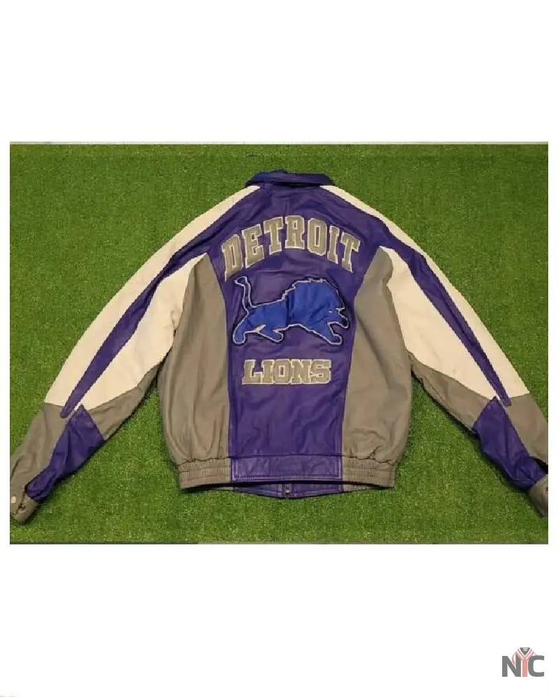 NFL Detroit Lions Jeff Hamilton Leather Jacket NYC Jackets
