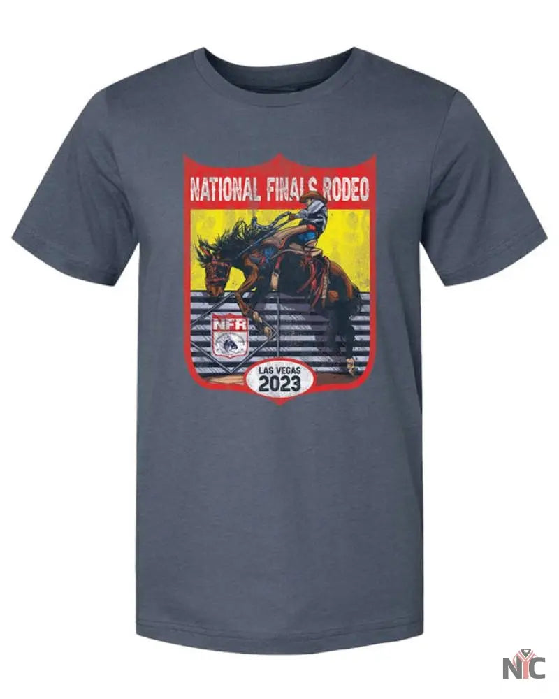NFR 2023 Bucking Bronco Shield Men’s T-Shirt NYC Jackets