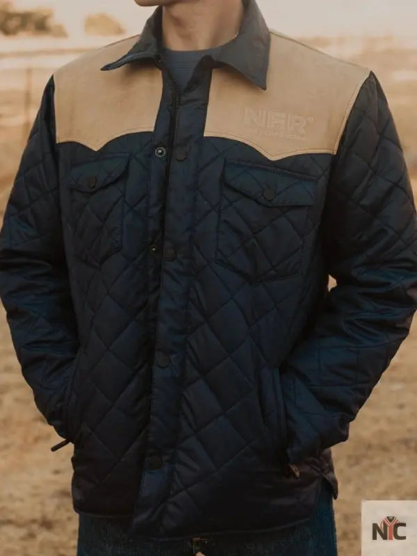 NFR Las Vegas 2024 Blue Quilted Jacket NYC Jackets
