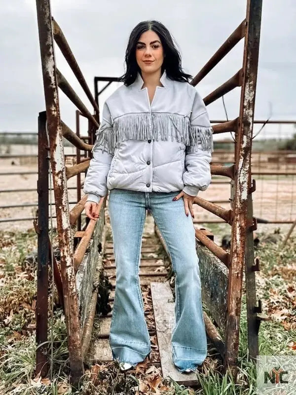 NFR Las Vegas 2024 Silver Bomber Jacket NYC Jackets