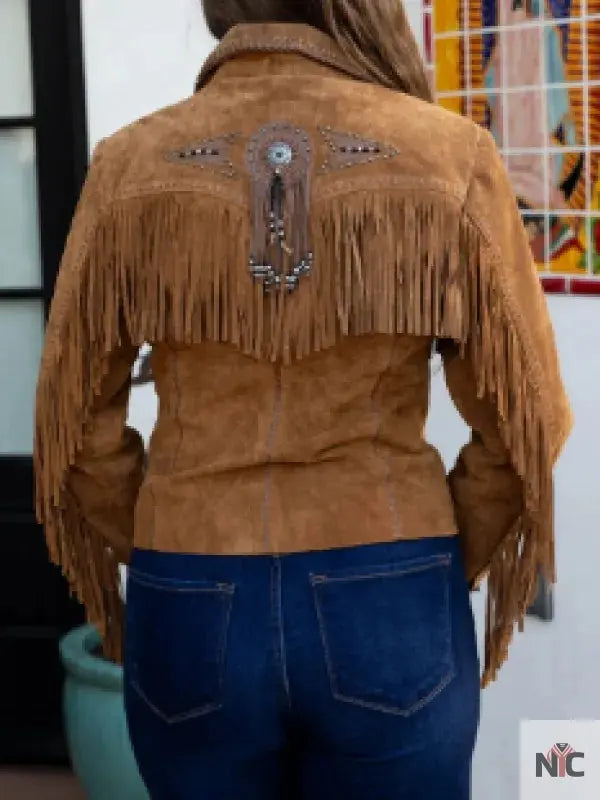 NFR Las Vegas 2025 Brown Fringe Jacket NYC Jackets