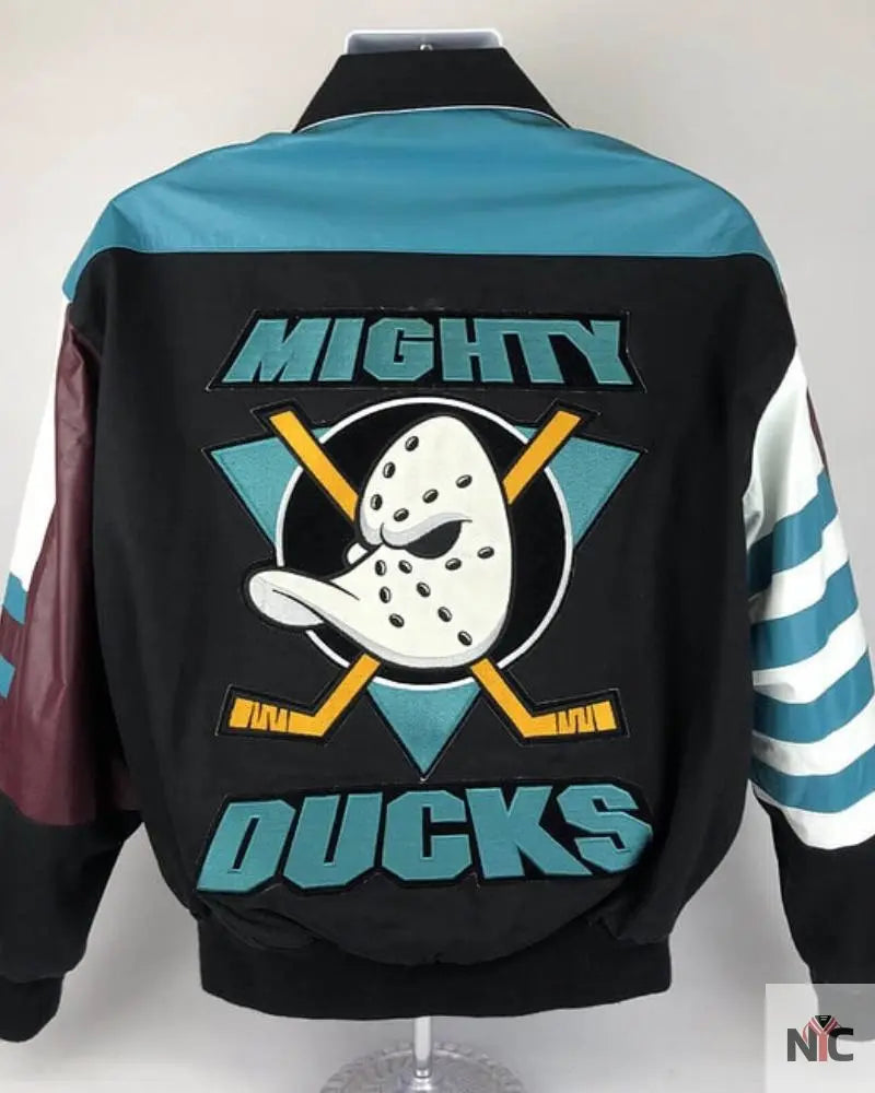 NHL Multi Mighty Ducks Bomber Jacket NYC Jackets