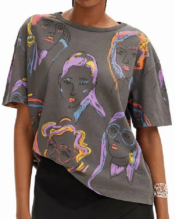NOUVEAU JOUR Nélia Keciri Print T-Shirt NYC Jackets