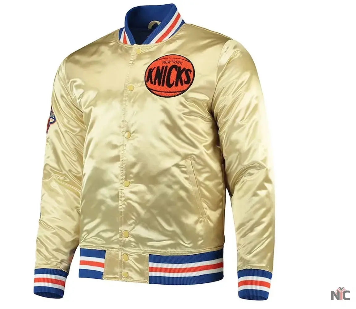 NY Knicks 1970 Champions 50th Anniversary Gold Jacket NYC Jackets