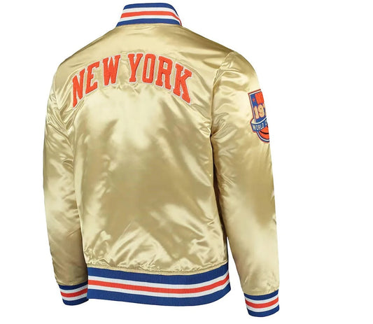 NY Knicks 1970 Champions 50th Anniversary Gold Jacket