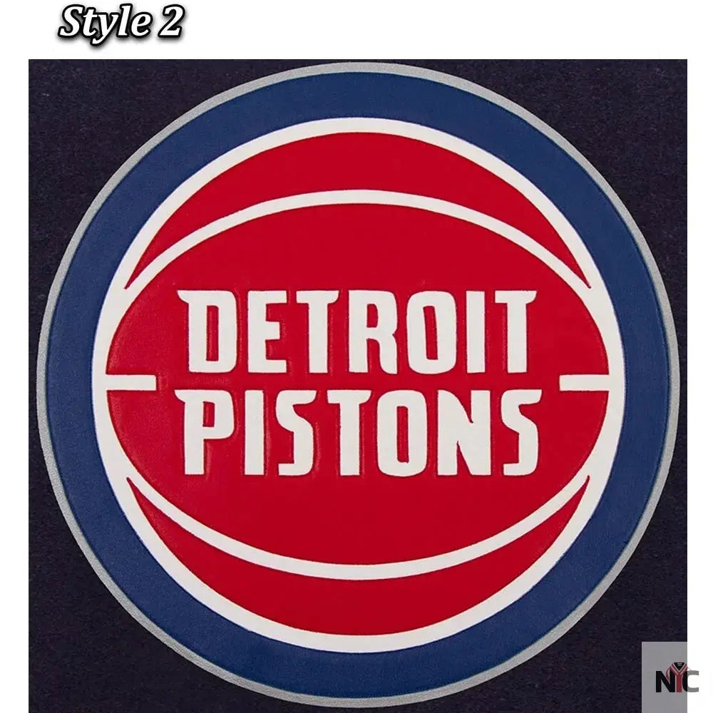 Navy White Detroit Pistons Varsity Jacket NYC Jackets