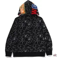 Neon Camo Shark Full Zip Hoodie Mens NYC Jackets