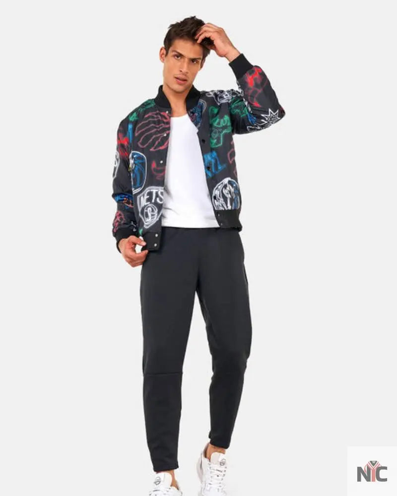 New Era NBA Printed Bomber Jacket NYC Jackets