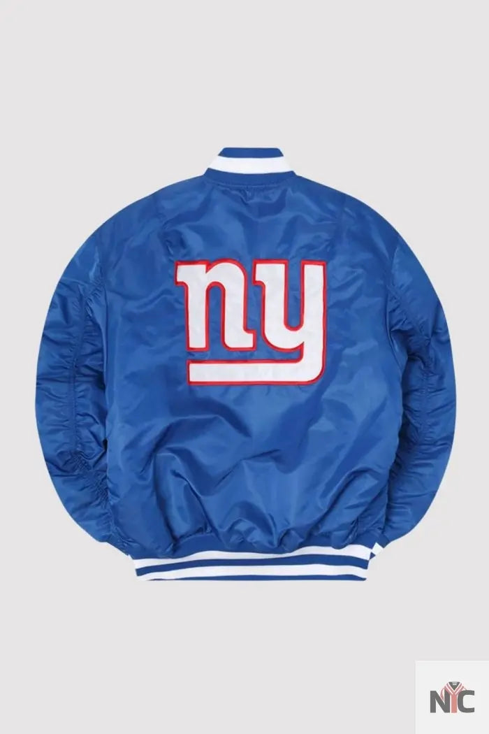 New York Giants Bomber MA-1 Jacket NYC Jackets
