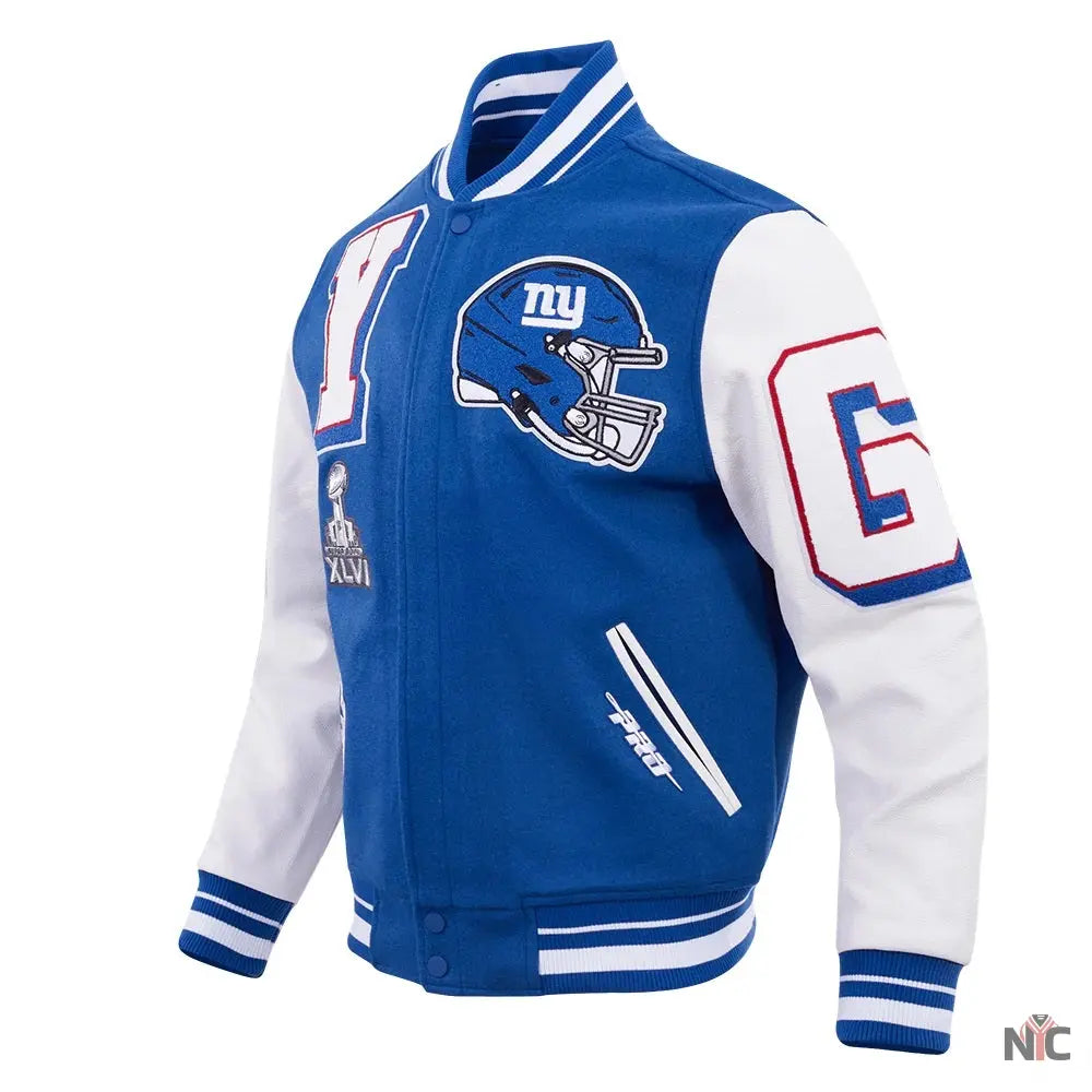 New York Giants Mashup Varsity Jacket NYC Jackets