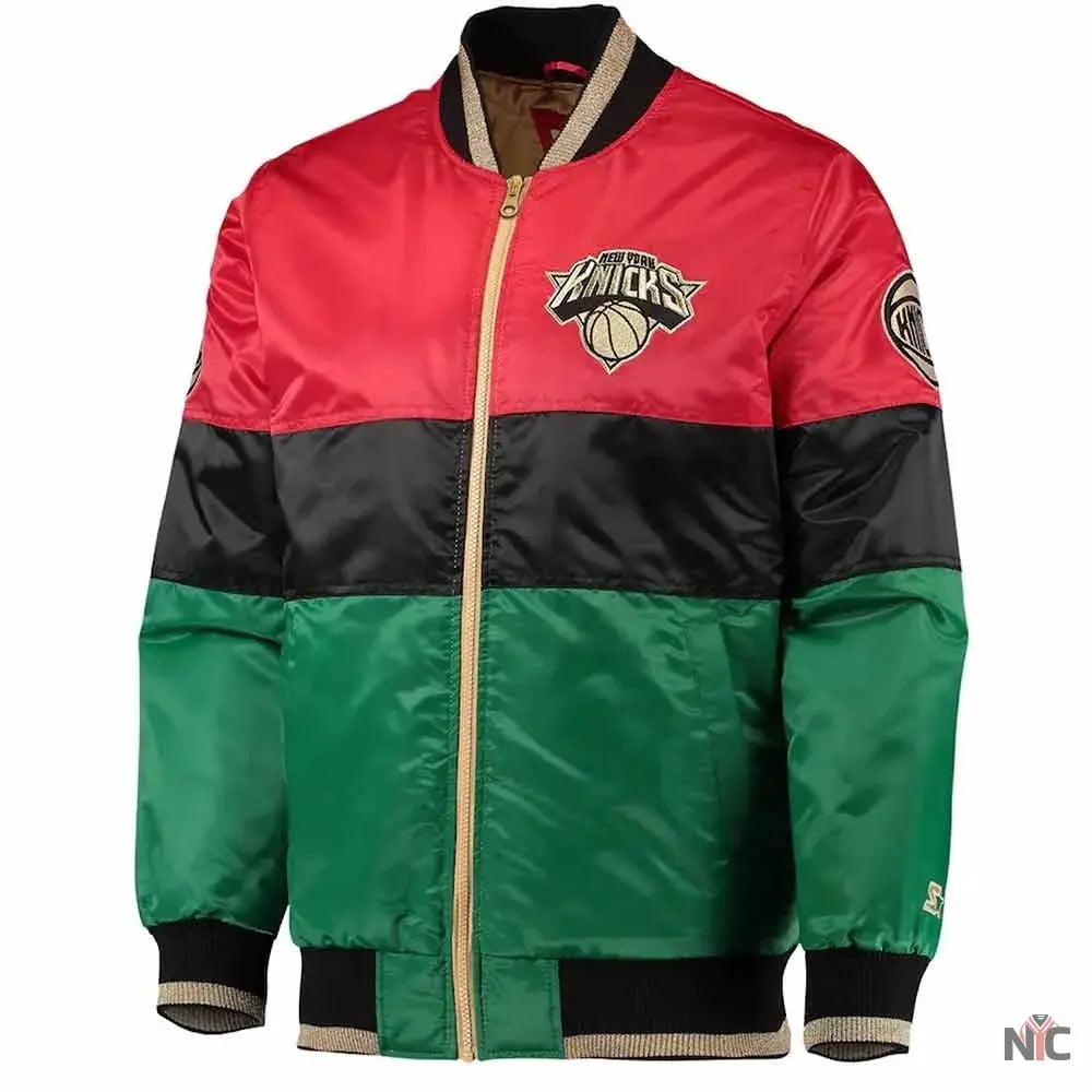 New York Knicks 75th Anniversary Full-Snap Satin Jacket NYC Jackets