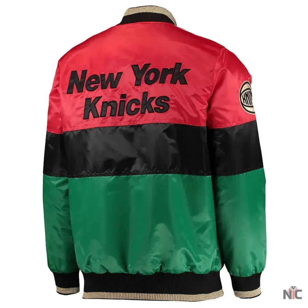 New York Knicks 75th Anniversary Full-Snap Satin Jacket NYC Jackets