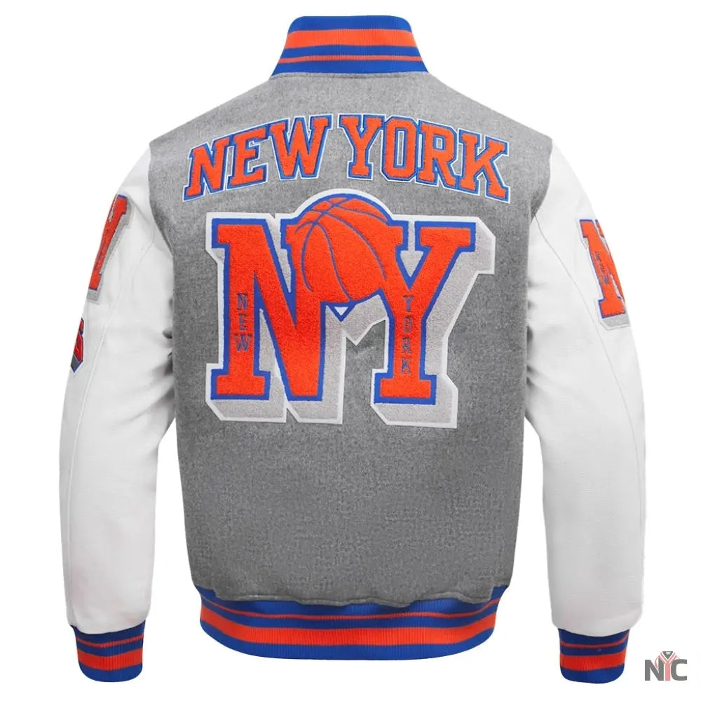 New York Knicks Mashup Wool & Leather Varsity Jacket NYC Jackets