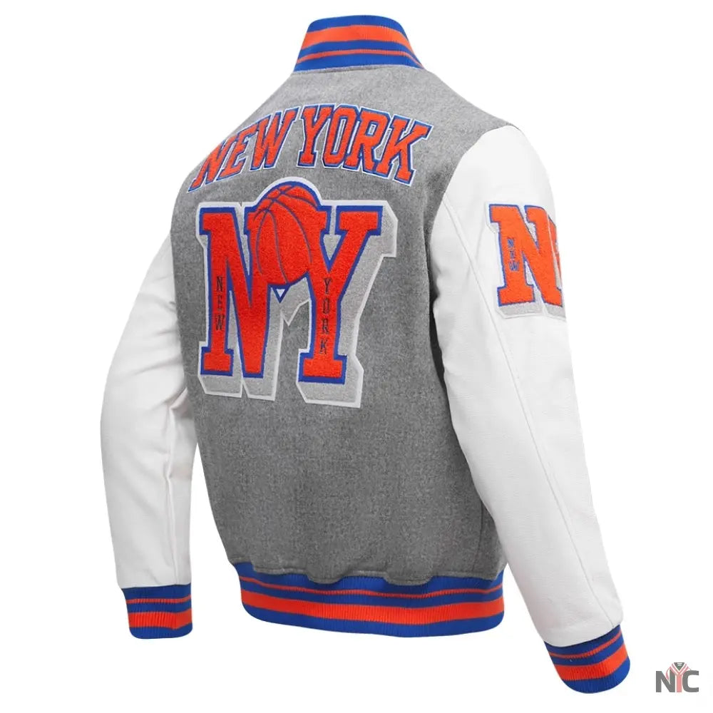 New York Knicks Mashup Wool & Leather Varsity Jacket NYC Jackets