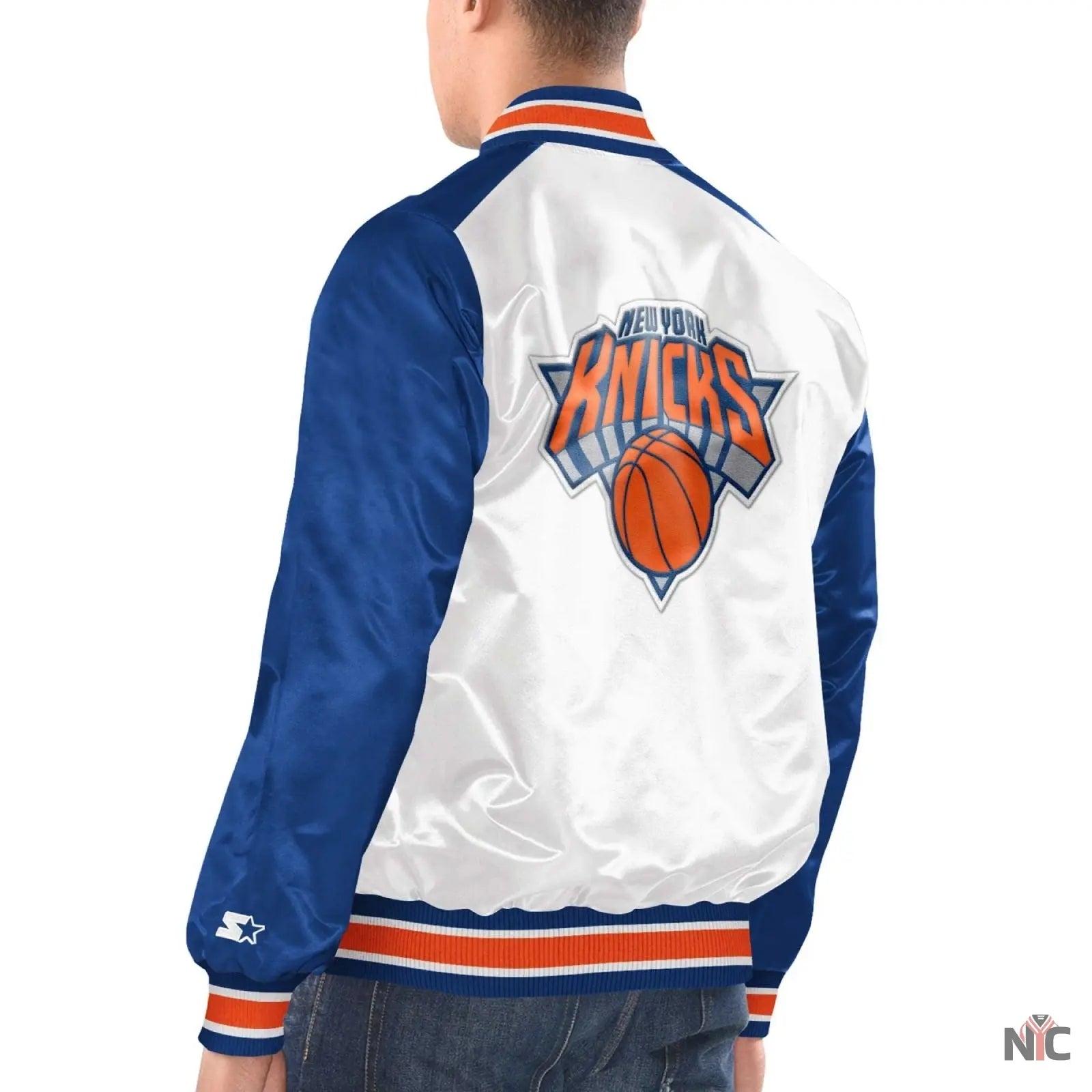 New York Knicks Renegade Satin Varsity Jacket NYC Jackets