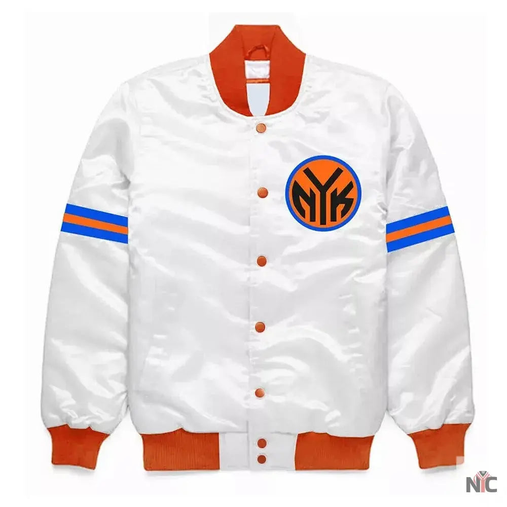 New York Knicks Striped Bomber Jacket NYC Jackets