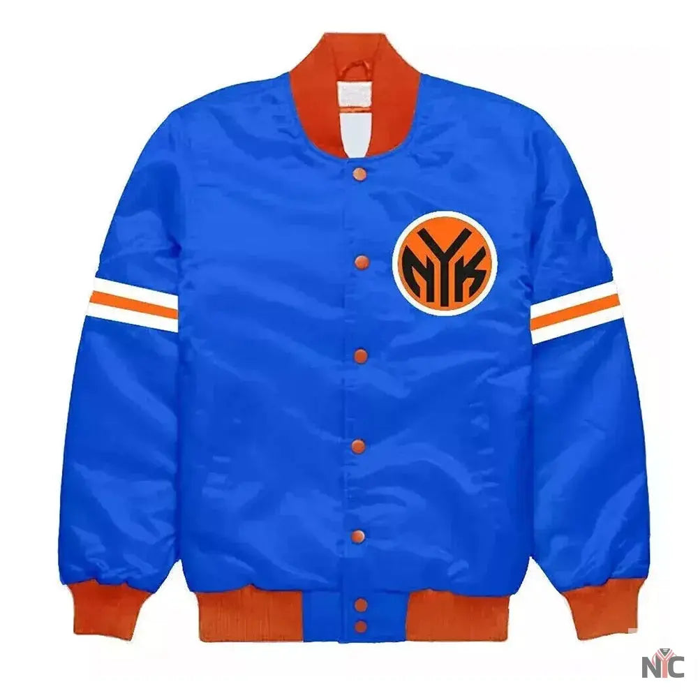 New York Knicks Striped Bomber Jacket NYC Jackets