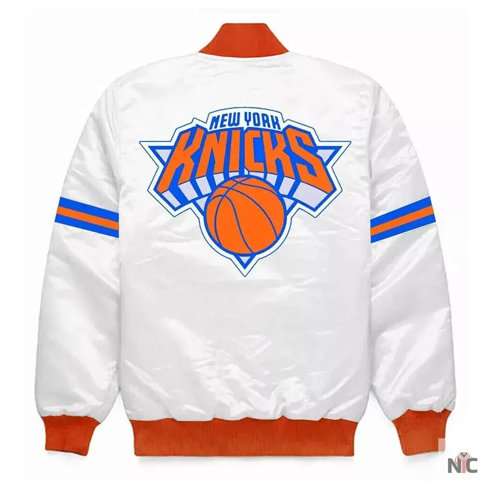 New York Knicks Striped Bomber Jacket NYC Jackets