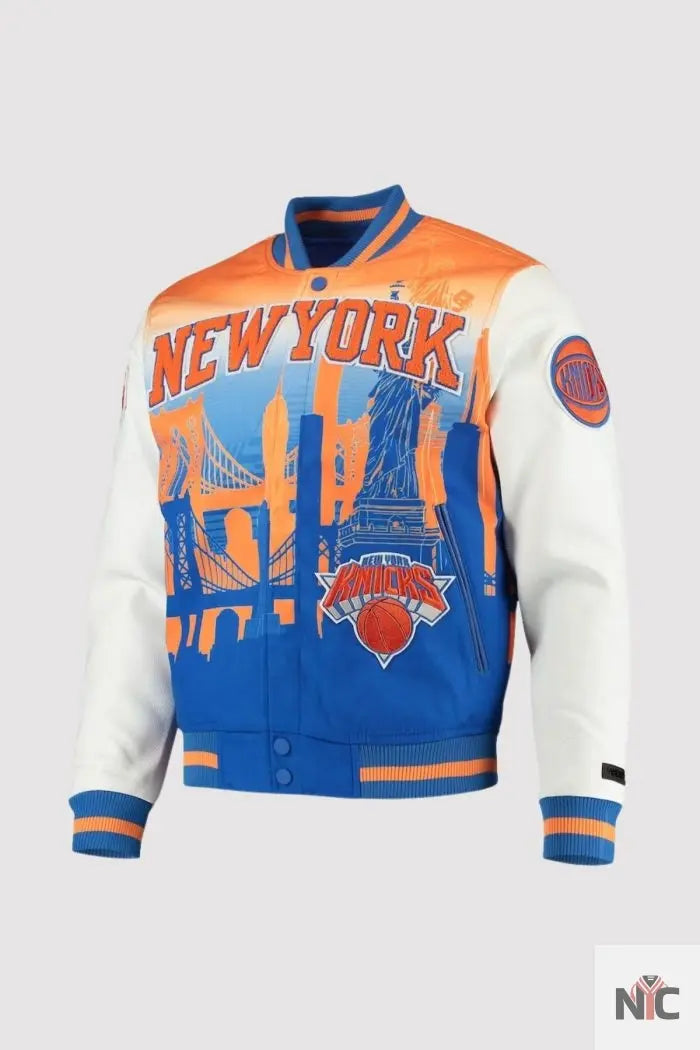 New York Knicks White Finals Champions Full-zip Varsity Jacket NYC Jackets