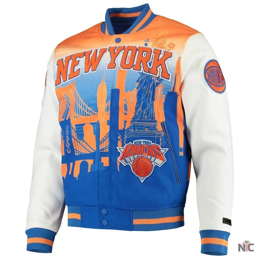 New York Knicks White Finals Champions Varsity Full-zip Jacket NYC Jackets