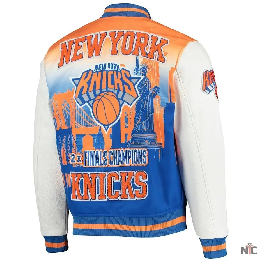 New York Knicks White Finals Champions Varsity Full-zip Jacket NYC Jackets