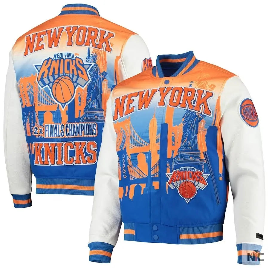 New York Knicks White Finals Champions Varsity Full-zip Jacket NYC Jackets
