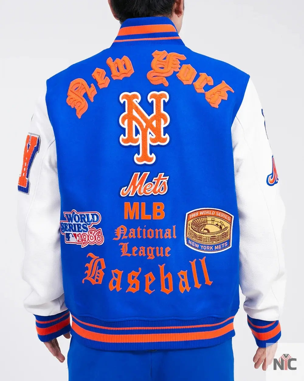 New York Mets Old English Varsity Jacket NYC Jackets